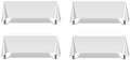 Pomp Pure White 70" x 120" Poplin Polyester Tablecloth | Wrinkle + Stain by POMP
