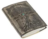 Leather Journal Refillable Lined Paper Tree of Life Handmade writing Notebook - Image 3