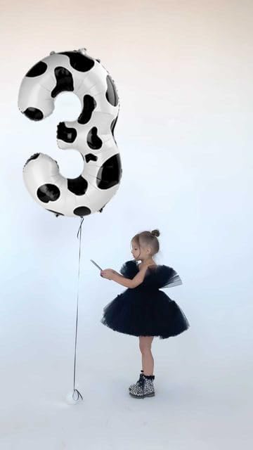 40 Inch Cow Print 3 Large Number Balloon, 3 13 23 30 33 36 38 Cow Print - Image 3