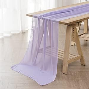 12Pack 9ft Chiffon Table Runner 14x108 Inch Sheer Romantic Table Runner by flohar