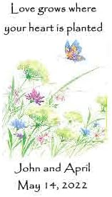 Wedding/Bridal Wildflower Seed Packet Favors Personalized 50 qty-Butterfly by Handmade