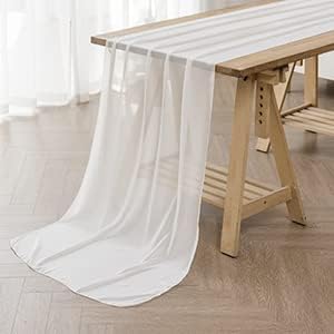 12Pack 9ft Chiffon Table Runner 14x108 Inch Sheer Romantic Table Runner by flohar