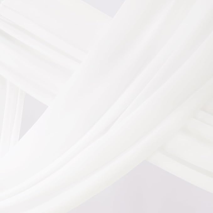 Socomi Wedding Arch Draping Fabric 3 Panels 29" x 19Ft Ivory Sheer Chiffon - Image 3