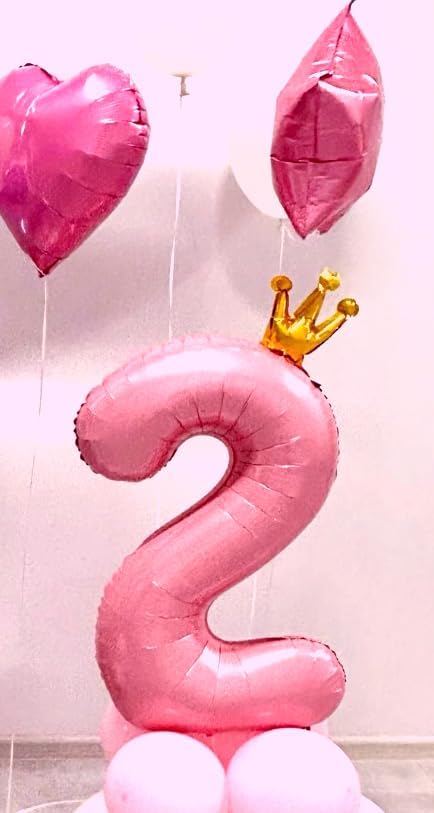 Big 40 Inch Pink Crown 2 Number Balloon Birthday Decoration, 2026 Pink Crown - Image 7