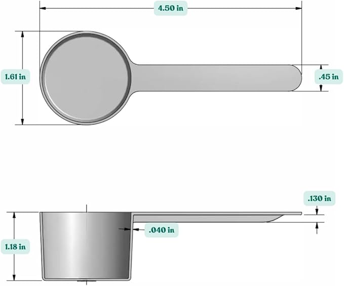 32 mL Long Handle Scoop for Measuring Coffee, Pet Food, Spices and Other Dry - Image 2