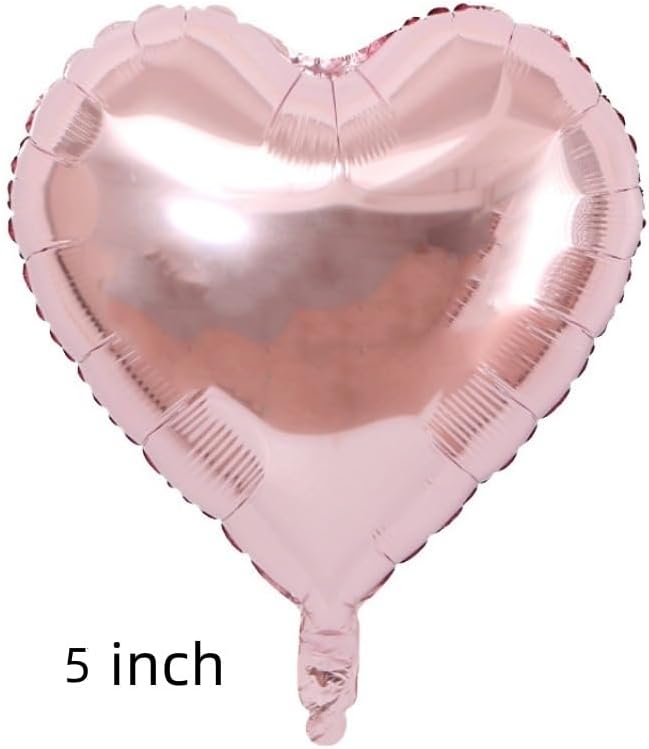 50 Pcs Rosegold Heart Shaped Balloon Foil Balloon 5 inch Heart Balloon - Image 2