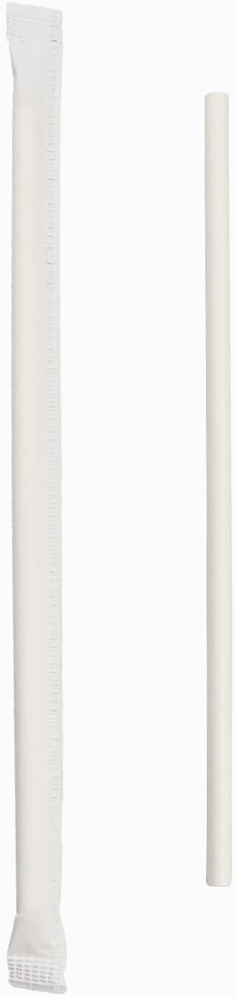 White Paper Straws Wrapped Individually - Image 2