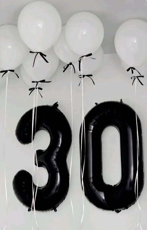 Black Number 80 Balloon - Image 6