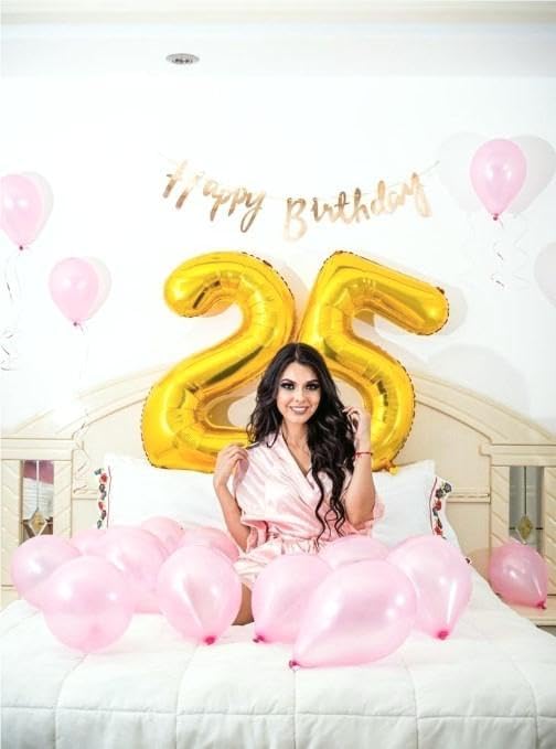 Large Gold 40 Inch Birthday Number 5 Balloon, Five 5th 15 25 35 50 55 Birthday - Image 3