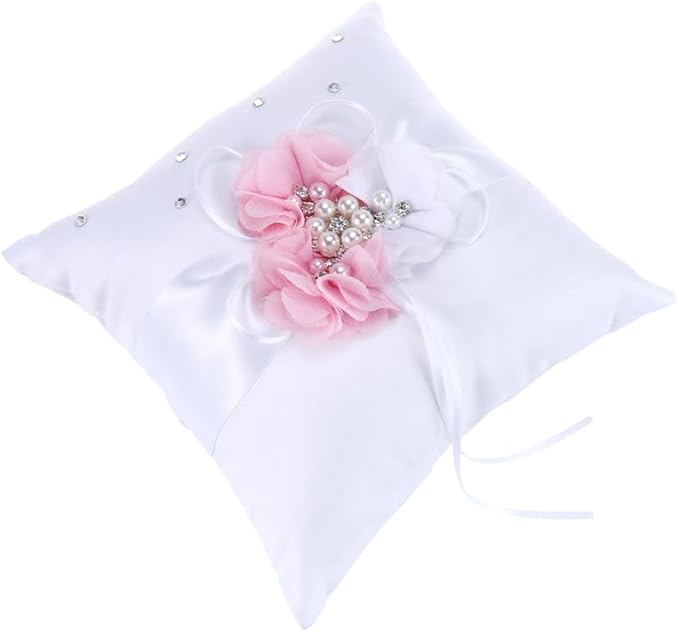 PRETYZOOM 2Pcs Pink Ring Bearer Pillow Set - Image 7