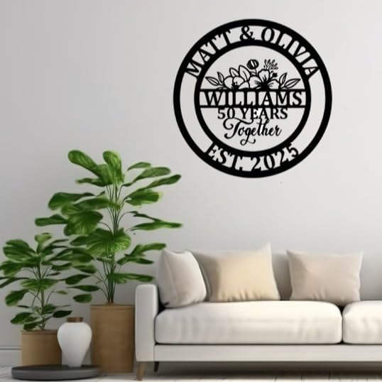 NAZENTI Personalized Metal Sign Wedding Gift - Image 4