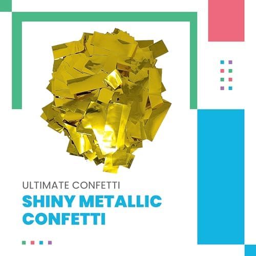 Rectangular Gold Mylar Shiny Foil Metallic Confetti - Image 2