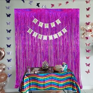 Valentine Backdrop Foil Fringe Curtains Party Decorations - Image 4