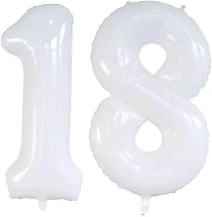 GOER Number 18 Balloons for 18th Birthday Sweet 18 Party Decorations, 42 Inch by GOER