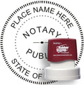 MaxMark Round Notary Pre-Inked Stamp by Maxmark