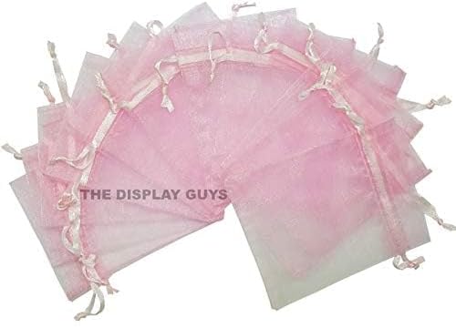 TheDisplayGuys 48-Pack 4x6 Pink Sheer Organza Gift Bags - Image 4