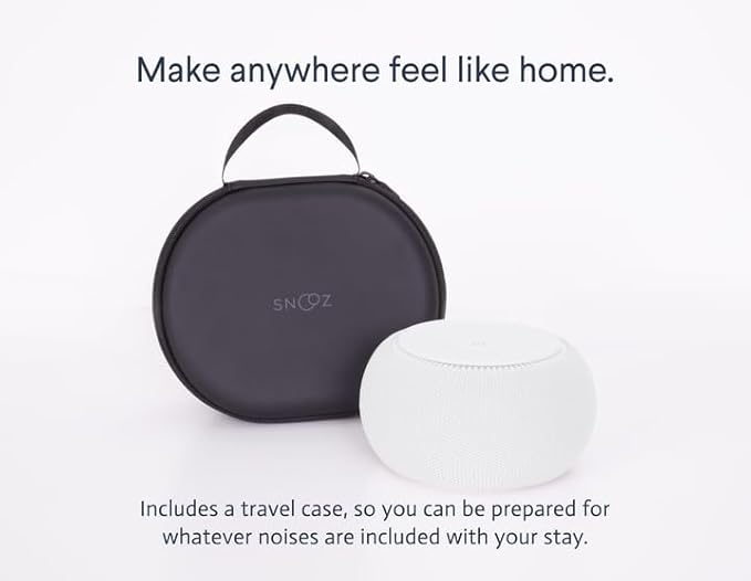 SNOOZ Pro - Smart White Noise Machine & Travel Case - Real Fan Inside, - Image 8