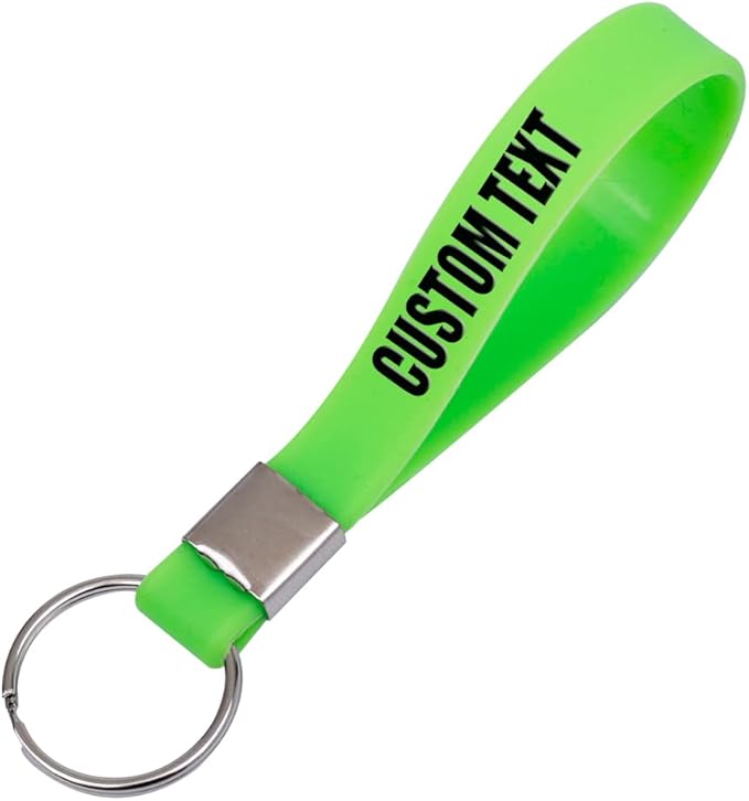 50 Custom Keychains Silicone Personalized Keyrings Customized Bulk by RIYIN