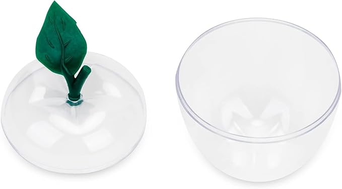 Tevrel Large Clear Apple Container – Apple Shaped Plastic Candy Jars - Image 5