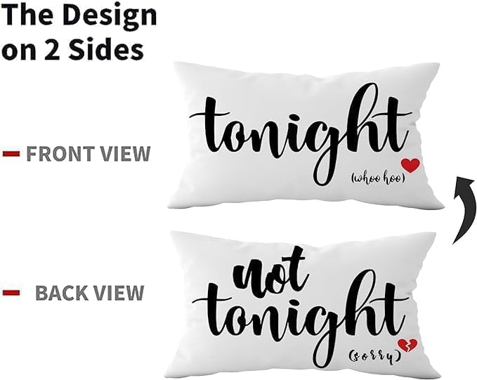 Mancheng-zi Funny Couples Reversible Soft Pillow Cover, Wedding Anniversary - Image 6