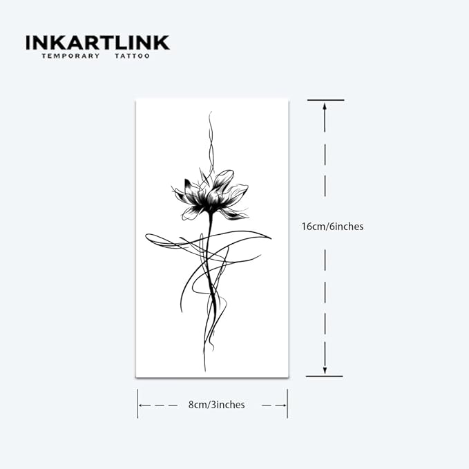 INKARTLINK Tattoo Tech, 2 Sheets Large Semi Permanent Tattoo, Adult Art Design - Image 4