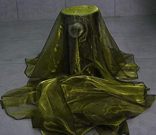 VDS Olive Green Organza Fabric, 45 Yards Continuous, 45” Wide, Wedding Party - Image 9