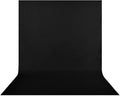 HEMMOTOP Black Backdrop Background, 6x9 ft Polyester Fabric Chromakey Black by Hemmotop