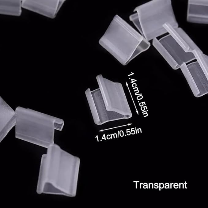 AKOAK 100 Pcs Useful "V" Shaped Balloon Seal Clip Transparent Balloon Button - Image 4
