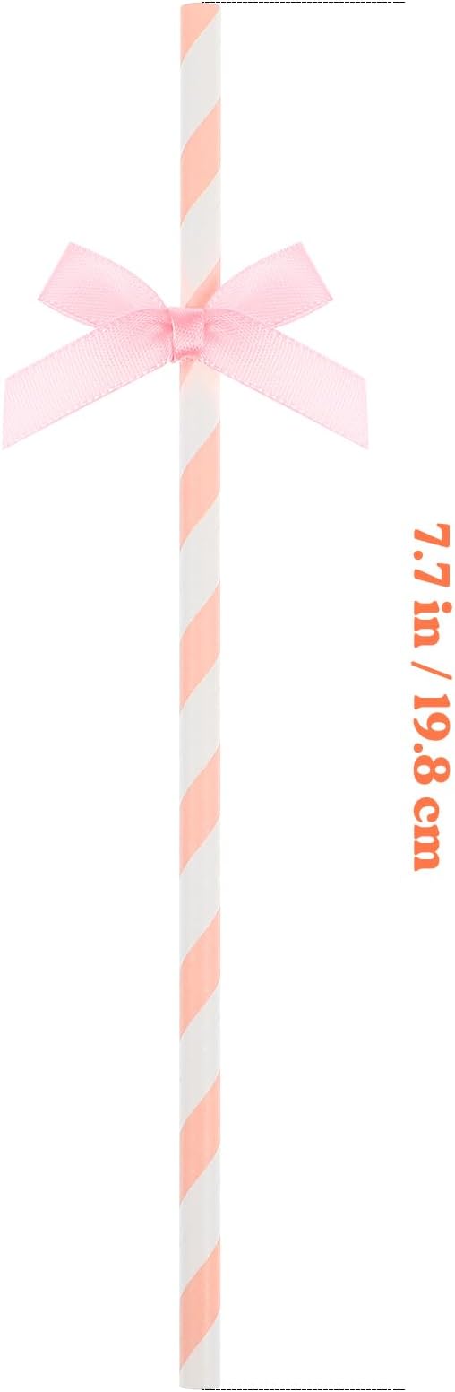 Gadpiparty 60pcs Paper Drinking Straws Disposable Bow Ties Decorative Cocktail - Image 2