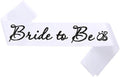 White Bride to Be Sash for Bridal Shower Bachelorette Party Wedding Hen Party by Unknown