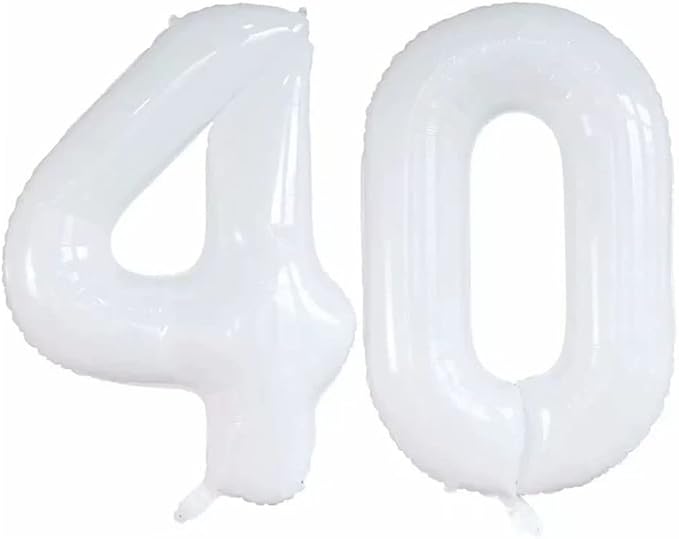 GOER Number 40 Balloons for 40th Birthday Party Decorations, 42 Inch Jumbo Foil by GOER