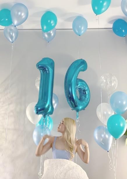 Pearl Blue 40 Inch 0 Number Balloons, 0 Decorations - Image 5