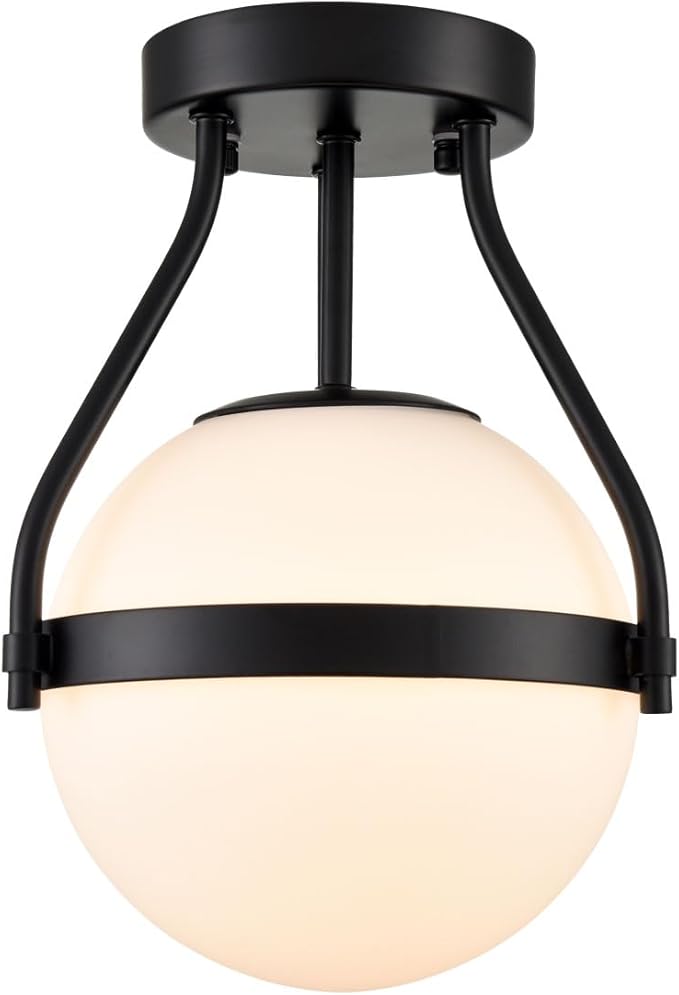 HOLKIRT Modern Globe Semi Flush Mount Ceiling Light, Mid Century Kitchen Light by LightingYourRoomDecorYourHouse