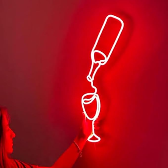 LED Wine Glass Neon Sign - Image 4