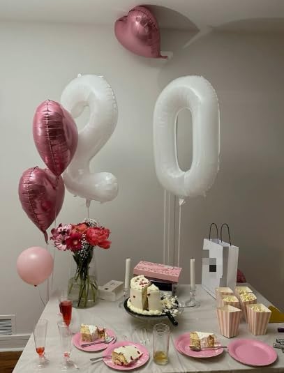 White 40 Inch 0 Number Balloons, 0 Decorations - Image 5