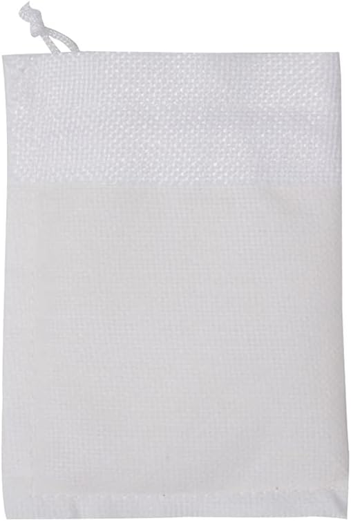 20pcs Burlap Bags with Drawstring, 5.9 x 7.5 inch White Linen Gift Bags Jewelry - Image 5