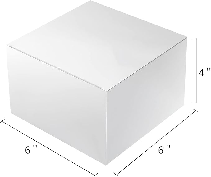 COTOPHER Small Gift Boxes 10 Pack 6x6x4 inches Silver Gift Boxes - Image 3
