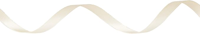 Ribbli Double Faced Ivory Satin Ribbon, 1/4” x Continuous 25 Yards, Use - Image 2
