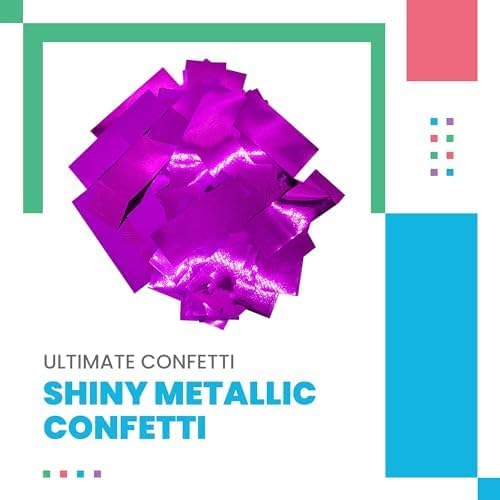 Fluttering Pink Mylar Shiny Foil Metallic Confetti – Rectangular Light-Weight - Image 2