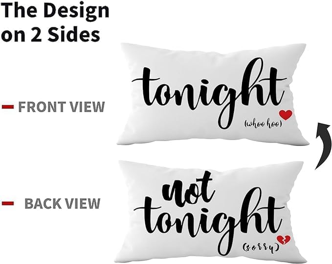 Mancheng-zi Funny Couples Reversible Soft Pillow Cover, Wedding Anniversary - Image 5