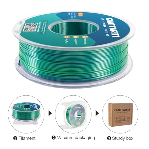 GIANTARM Dual Color PLA Filament, Silk PLA Filament 1.75mm +/-0.02mm, 1KG Spool - Image 5
