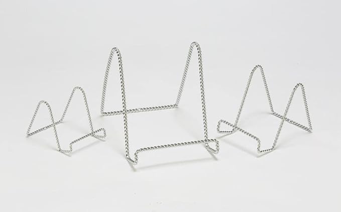TRIPAR Decorative Twisted Wire Stand, Chrome Display Tabletop Easel Sleek & - Image 5