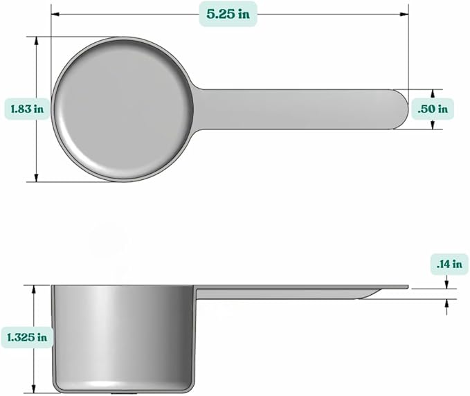48 mL Long Handle Scoop for Measuring Coffee, Pet Food, Spices and Other Dry - Image 2