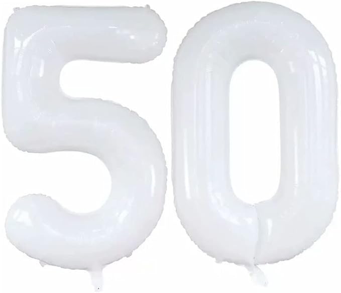 GOER Number 50 Balloons for 50th Birthday Party Decorations, 42 Inch Jumbo Foil by GOER
