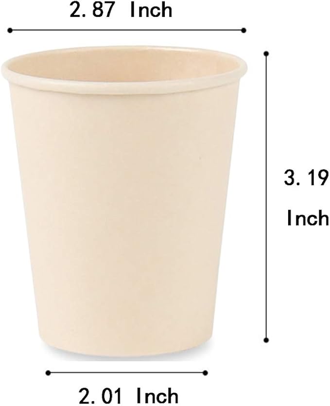 Disposable Paper Cups, Plant Fiber Brown Hot Drink Cups 160 Count 8 oz - Image 7