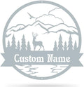 RealSteel Personalized Outdoor Metal Sign, Customize the Great Outdoor Deer & by RealSteel