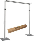 Portable Pipe and Drape Heavy Duty Backdrop Stand, ADJ Metal Frame and Heavy by WEPDIY