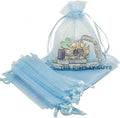 TheDisplayGuys 100-Pack 6x8 Blue Sheer Organza Gift Bags by TheDisplayGuys