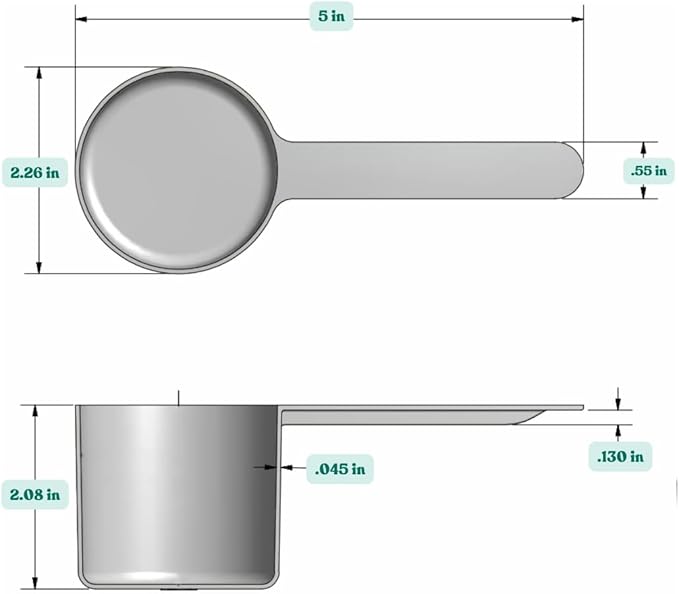 1/2 Cup Long Handle Scoop for Measuring Coffee, Pet Food, Spices and Other Dry - Image 2