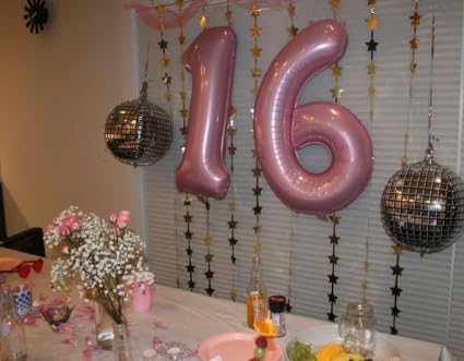 Pearlescent Pink Number 1 Balloon 40 inch, Number 1 Birthday Balloons - Image 3